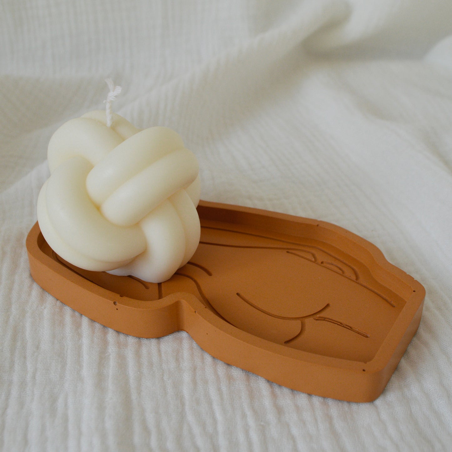 Plateau décoratif corps Calie Terre cuite