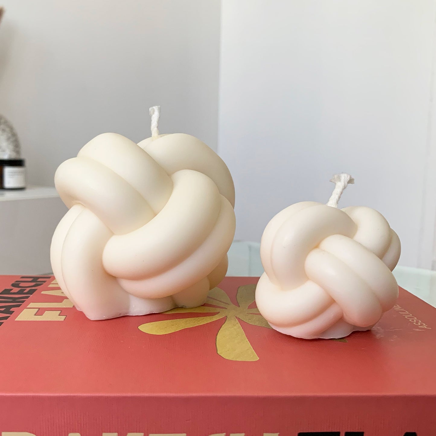 Duo de bougies décoratives Noeuds Chloé & Gaby