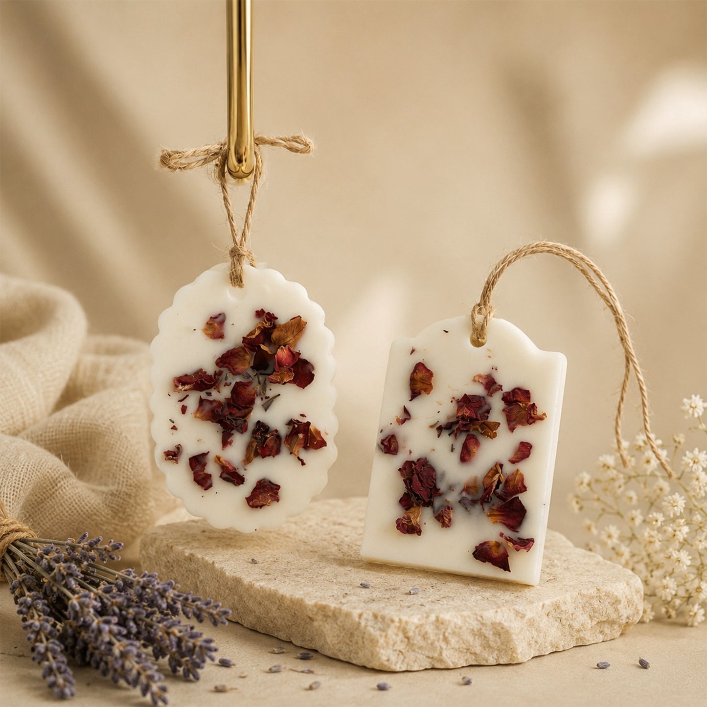 Suspension parfumée Musc blanc & Lavande pour armoire