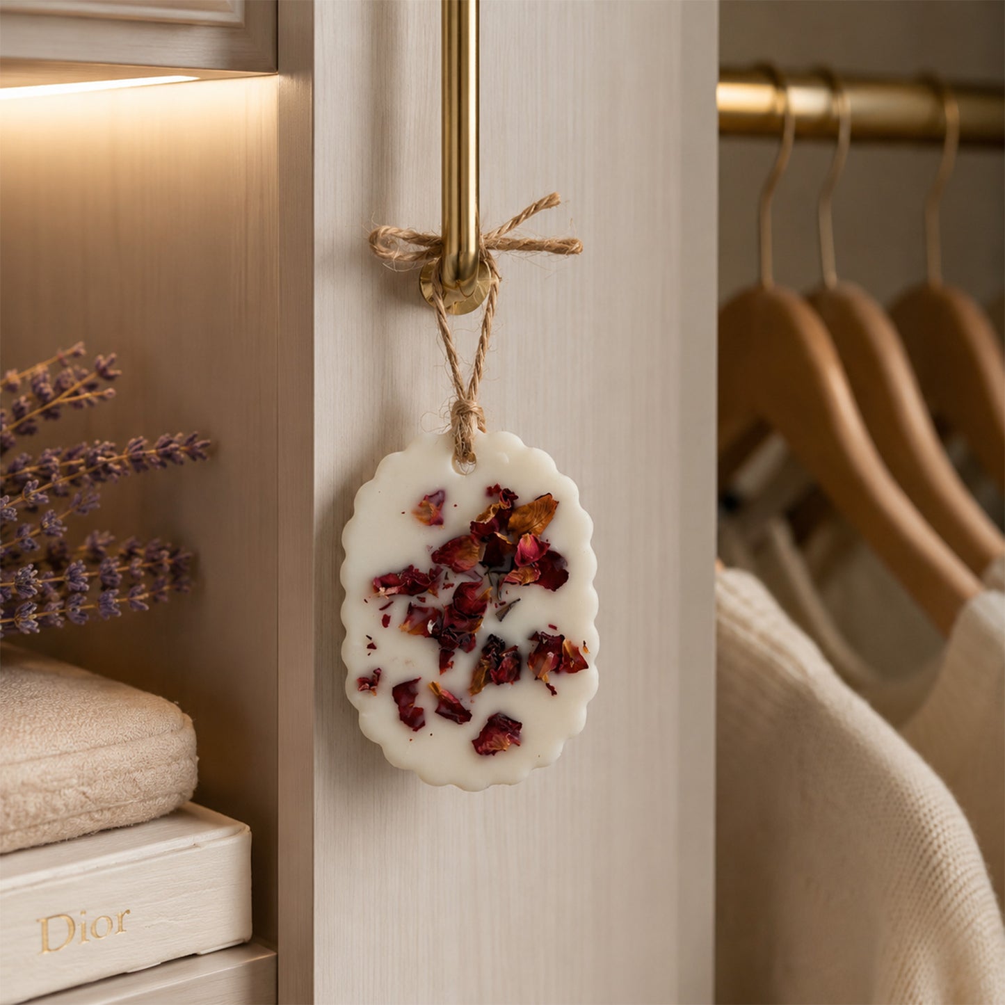 Suspension parfumée Musc blanc & Lavande pour armoire
