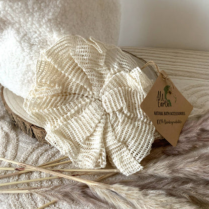 Fleur de douche naturelle biodégradable en ramie