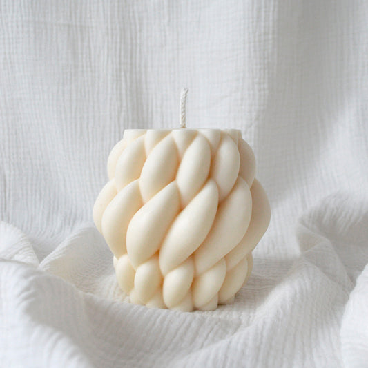 Bougie tressée décorative Jade
