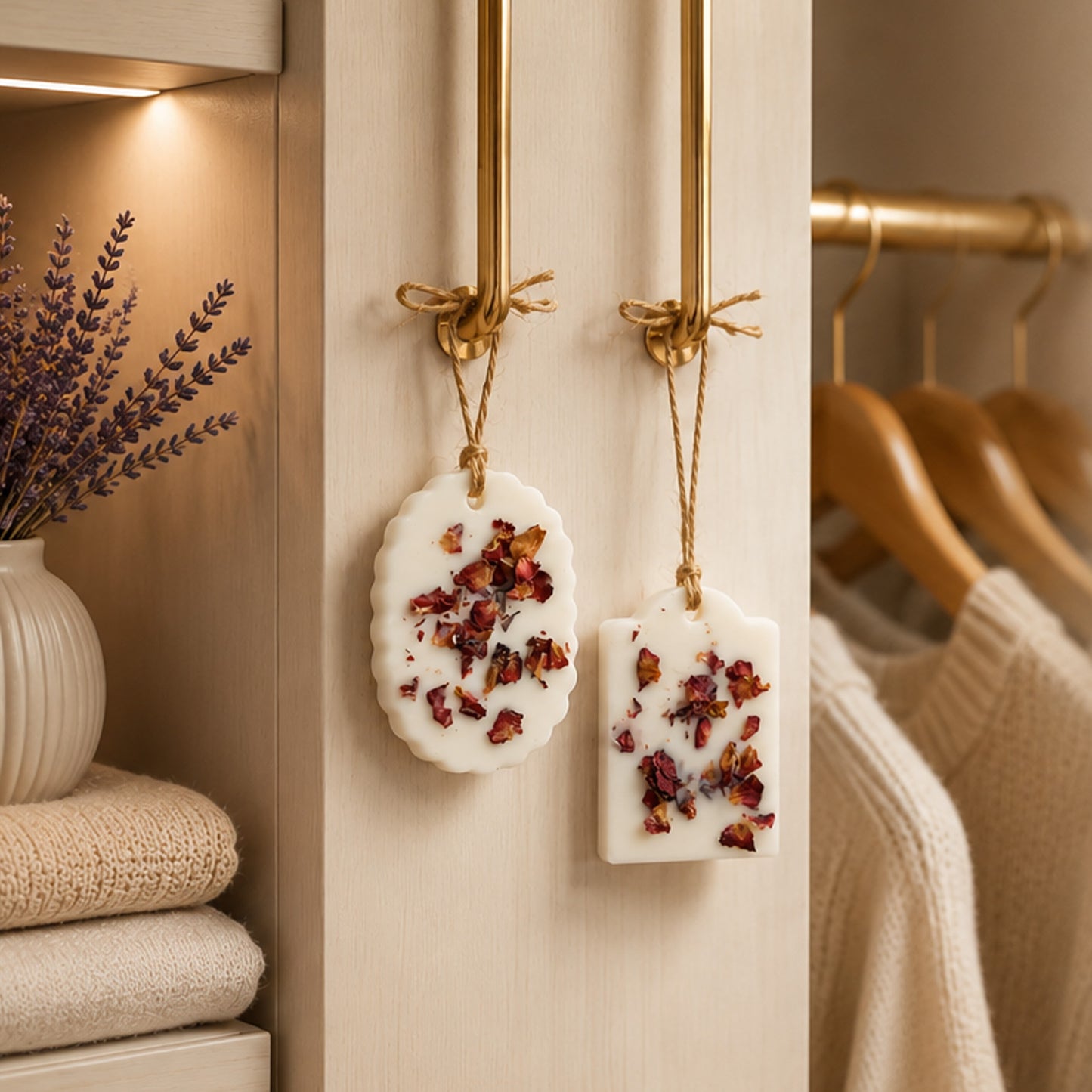 Suspension parfumée Musc blanc & Lavande pour armoire