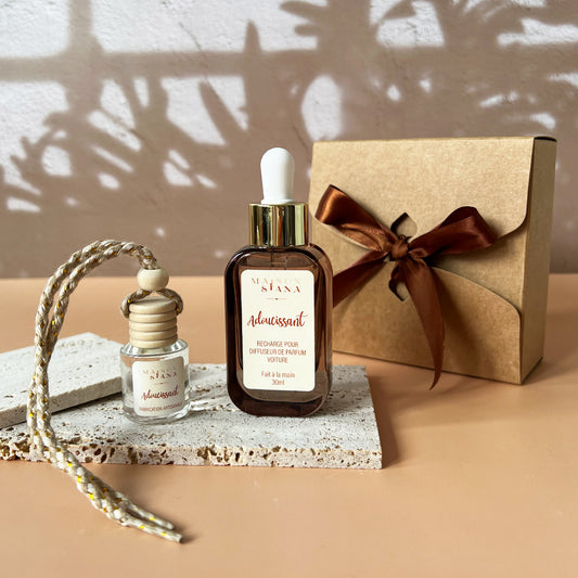 Coffret parfum voiture à suspendre + recharge