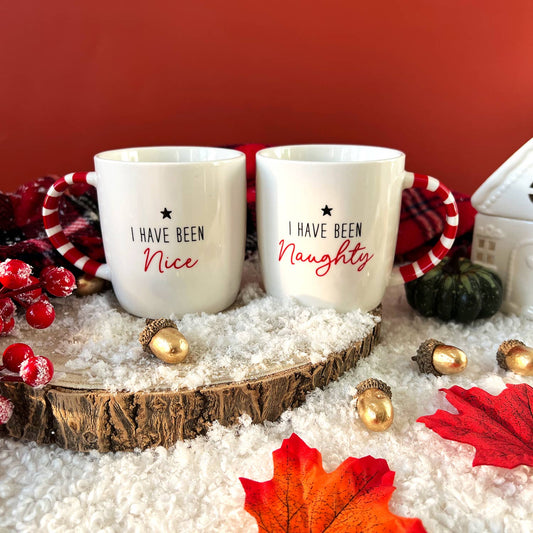 Coffret cadeau de 2 tasses de Noël Naughty & Nice